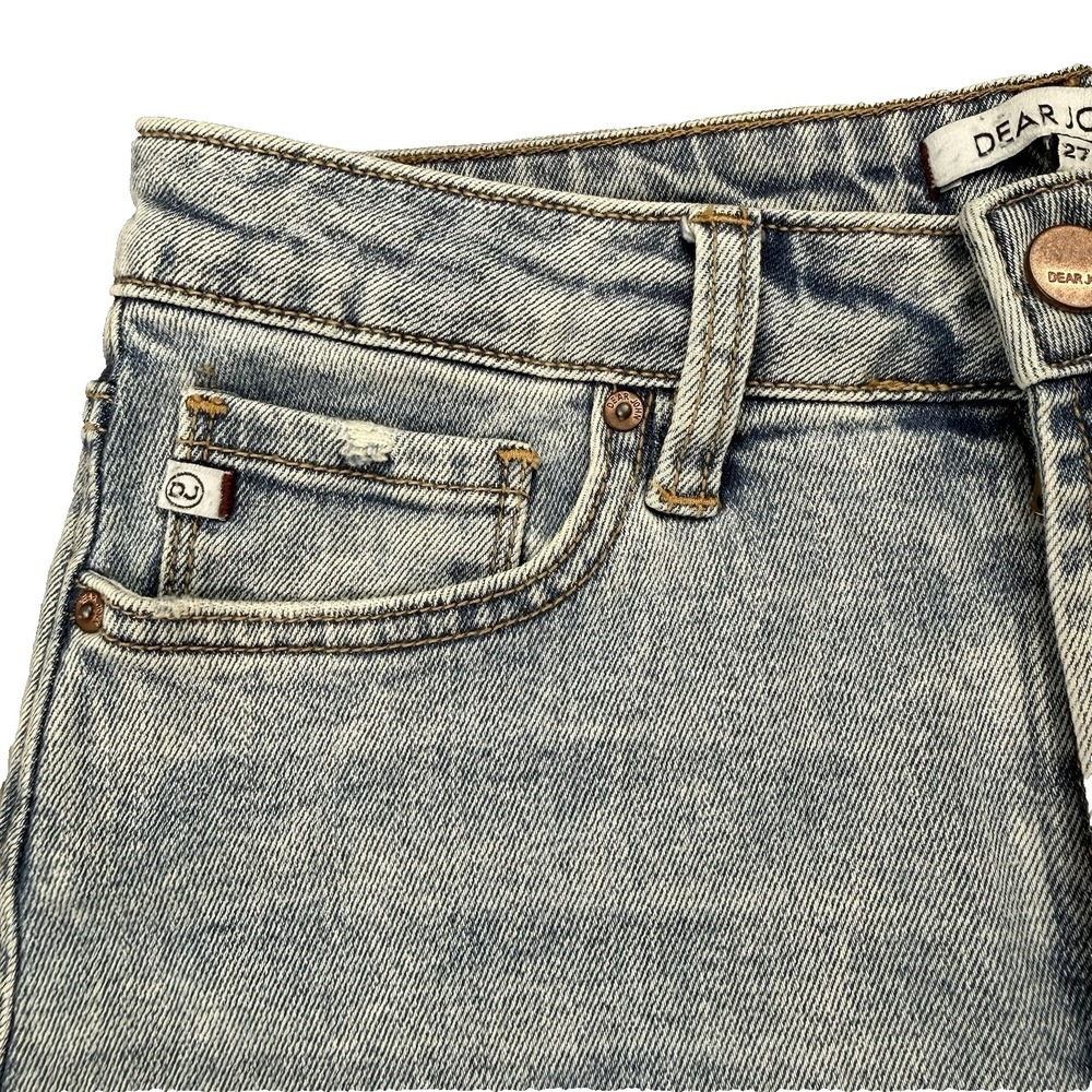 Dear John Denim Mini Skirt Womens 27 S 4 Quinn Light Wash Blue Jean Mall Glam - Picture 3 of 7